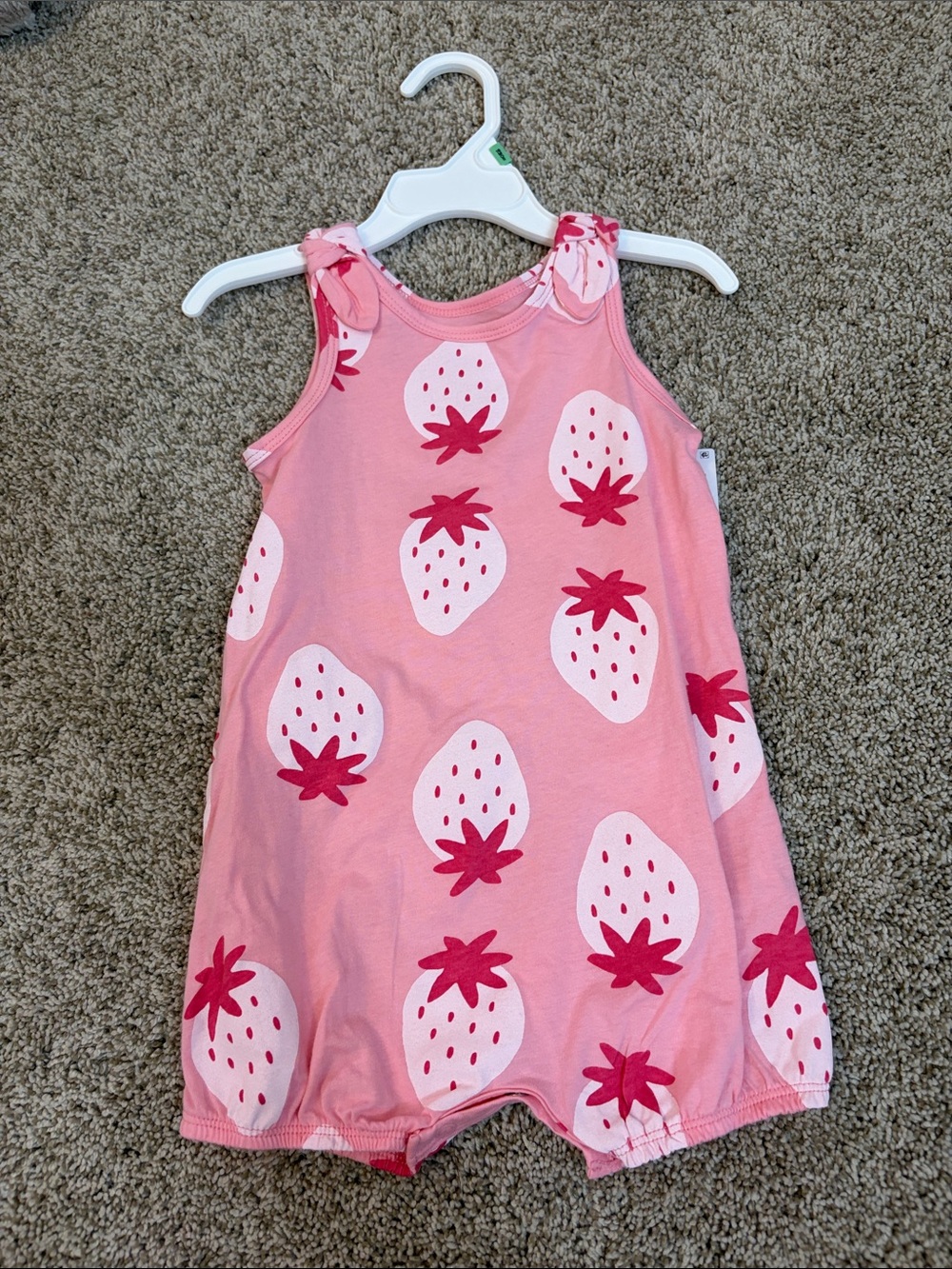 Carter's Pink Strawberry Print Sleeveless One-Piece